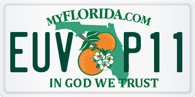 FL license plate EUVP11