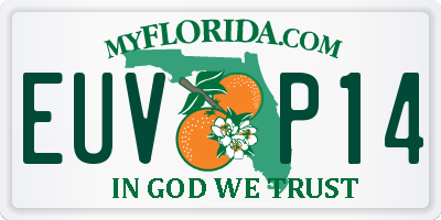 FL license plate EUVP14