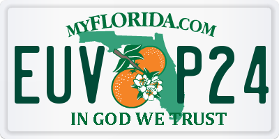 FL license plate EUVP24