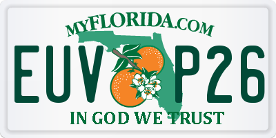 FL license plate EUVP26