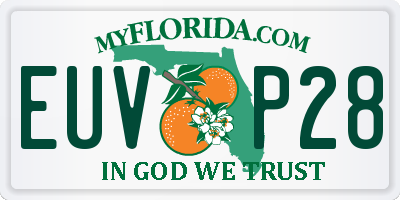 FL license plate EUVP28