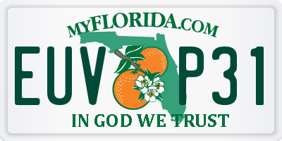 FL license plate EUVP31
