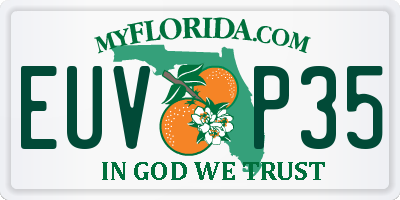FL license plate EUVP35