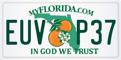 FL license plate EUVP37