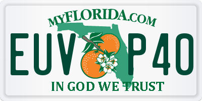 FL license plate EUVP40