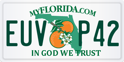 FL license plate EUVP42