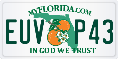 FL license plate EUVP43