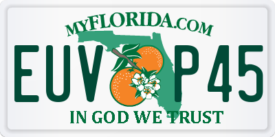 FL license plate EUVP45