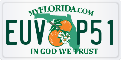 FL license plate EUVP51