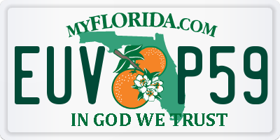 FL license plate EUVP59