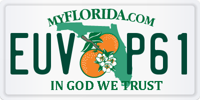 FL license plate EUVP61