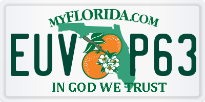 FL license plate EUVP63