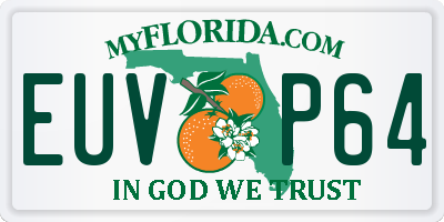 FL license plate EUVP64