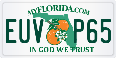 FL license plate EUVP65