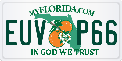 FL license plate EUVP66