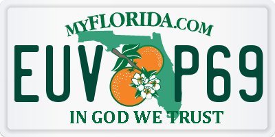 FL license plate EUVP69