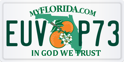 FL license plate EUVP73