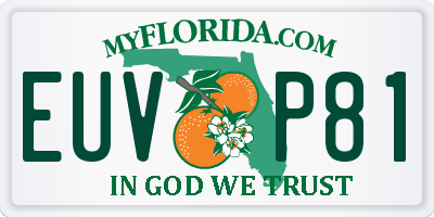 FL license plate EUVP81