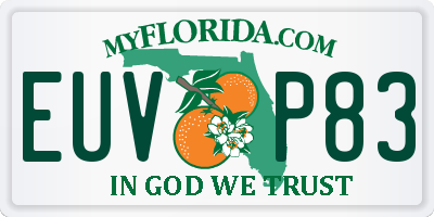 FL license plate EUVP83