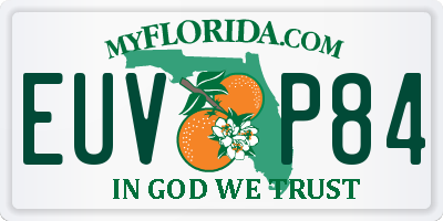 FL license plate EUVP84