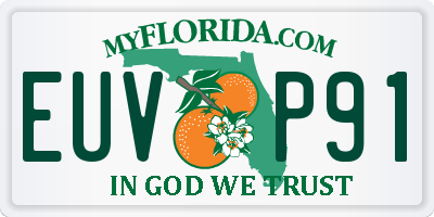 FL license plate EUVP91