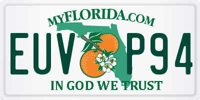 FL license plate EUVP94