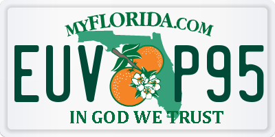 FL license plate EUVP95