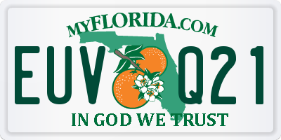 FL license plate EUVQ21