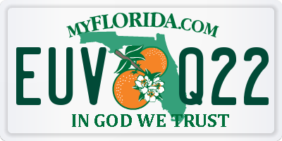 FL license plate EUVQ22