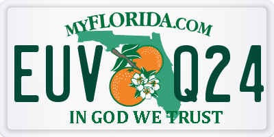 FL license plate EUVQ24