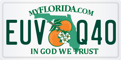 FL license plate EUVQ40