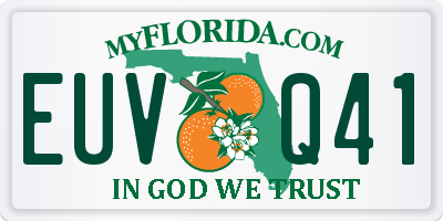 FL license plate EUVQ41