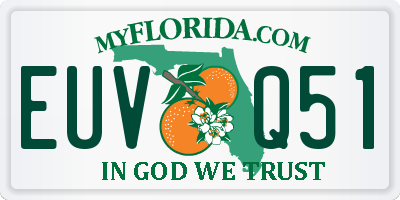 FL license plate EUVQ51