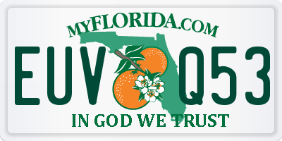 FL license plate EUVQ53