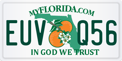 FL license plate EUVQ56