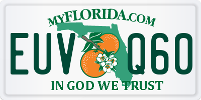 FL license plate EUVQ60