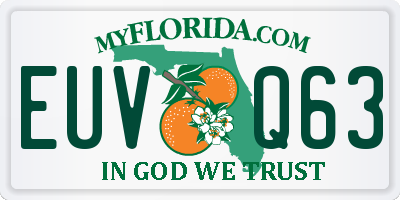 FL license plate EUVQ63