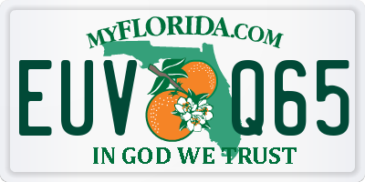 FL license plate EUVQ65