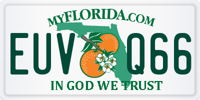 FL license plate EUVQ66