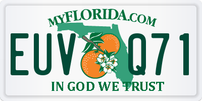 FL license plate EUVQ71