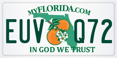 FL license plate EUVQ72