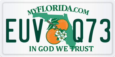 FL license plate EUVQ73