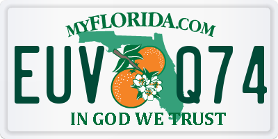 FL license plate EUVQ74