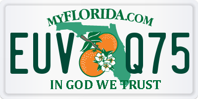 FL license plate EUVQ75