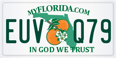 FL license plate EUVQ79