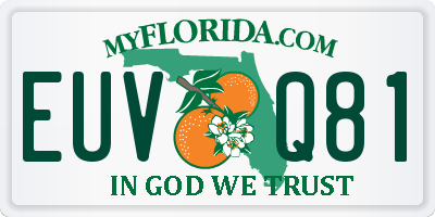 FL license plate EUVQ81
