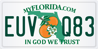 FL license plate EUVQ83