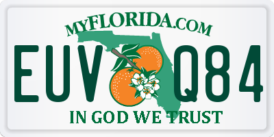 FL license plate EUVQ84