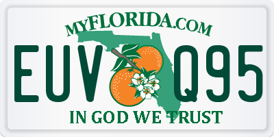 FL license plate EUVQ95