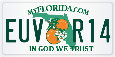 FL license plate EUVR14